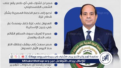 دعم ثابت للقضية الفلسطينية ورفض قاطع للانتهاكات..أبرز تصريحات الرئيس السيسي في القمة العربية الطارئة