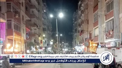 تركيب كشافات جديدة لرفع كفاءة منظومة الإنارة بحي شرق أسيوط 