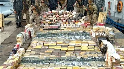 القوات البحرية تنجح فى إحباط محاولة تهريب كميات من المواد المخدرة عبر سواحل البحر الأحمر