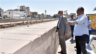 محافظ الأقصر يتابع تنفيذ حملة نظافة مسار طريق الكباش