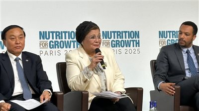 نائب وزير الصحة تشارك في جلسة حوارية بقمة التغذية من أجل النمو في فرنسا