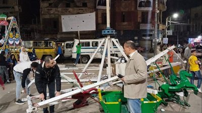 تفاصيل إصابة طفل سقط عليه مرجيحة بالمنصورة في الدقهلية 