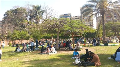 اقبال كبير علي الحدائق العامة ايام عيد الفطر المبارك 