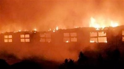 حريق هائل يلتهم مزرعتي دواجن ومواشي في الفيوم