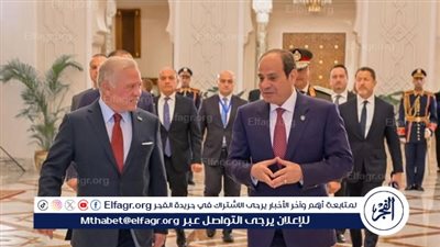 عاجل- الرئيس السيسى وعاهل الأردن يشددان على أهمية التنسيق المشترك بشأن المستجدات الإقليمية