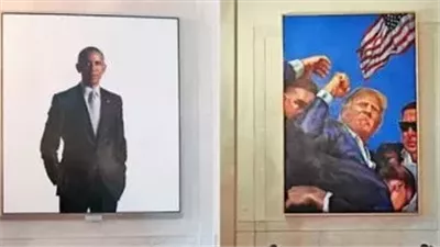 عاجل- ترامب يستبدل صورة أوباما في البيت الأبيض بلوحة تجسد نجاته من محاولة اغتيال