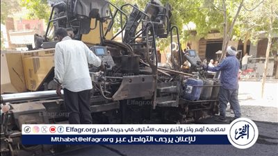 رصف شارع داير الناحية بمدينة ساحل سليم بأسيوط بتكلفة 12 مليون جنيه