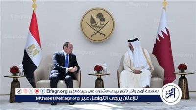  الرئيس السيسي وأمير قطر يعقدان مباحثات لتعزيز التعاون بين البلدين