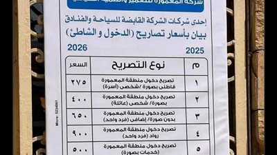 أسعار تصاريح دخول منتجع معمورة الشاطىء في الإسكندرية الجديدة لعام 2025/2026
