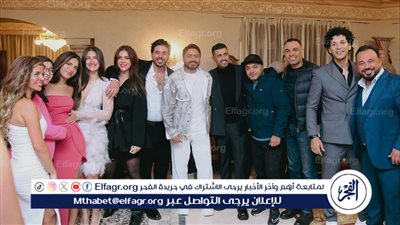 بحضور تامر حسني ومحمد سامي.. المونتير عمرو عاكف يحتفل بخطوبته على فتاة من خارج الوسط الفني 