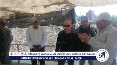 محافظ الدقهلية من أمام معدية طلخا. البدء في إنشاء كوبري مشاة حديدي والانتهاء خلال أربعة أيام