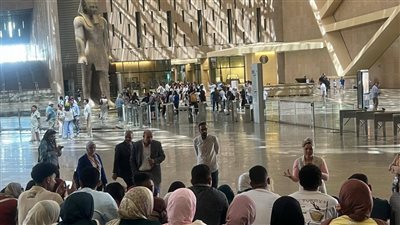 زيارة علمية لطلاب ترميم اثار الفيوم فى المتحف المصرى الكبير