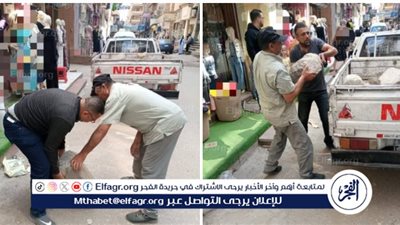  حملات مكبرة لرفع التعديات على حرم الطريق بحي غرب المنصورة 