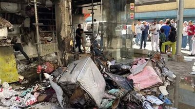 حريق يلتهم محل مفروشات بشارع الجيش ببورسعيد والحماية المدنية تتدخل قبل الكارثة