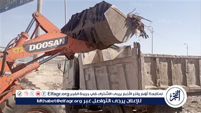 رفع 200 طن مخلفات أسفل كوبري الواسطى بحي شرق أسيوط 