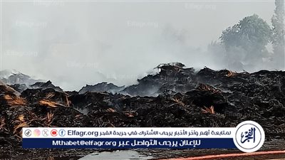 20 سيارة إطفاء للسيطرة على حريق مخزن كتان فى الغربية