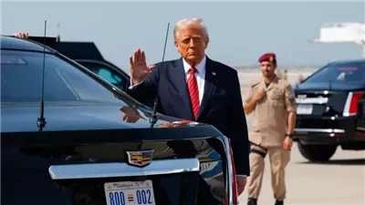 استقبال حافل لـ ترامب بمقاتلات قطرية من طراز «F-15» طائرة الرئيس الأمريكي