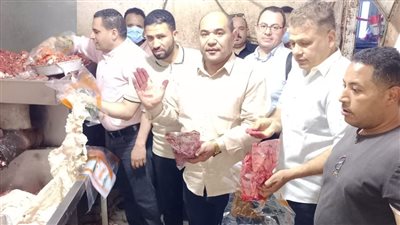 ضبط منشاة مخالفة لتصنيع السجق وبحوزتها ٣طن مصنعات لحوم ودهون حيوانية فاسدة بالجيزة