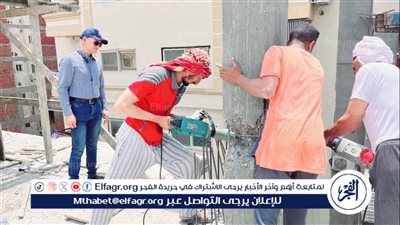 إزالة دور خامس بعقار وأعمدة لآخر وإيقاف استكمال دور سحري ضمن حملة مكبرة بغرب المنصورة