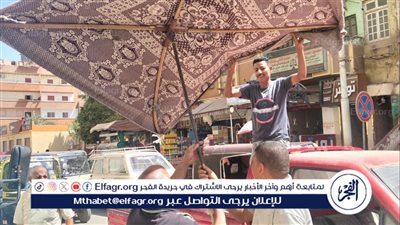 حملات مكثفة لإزالة الإشغالات والتعديات بمدينة أبوتيج فى أسيوط 