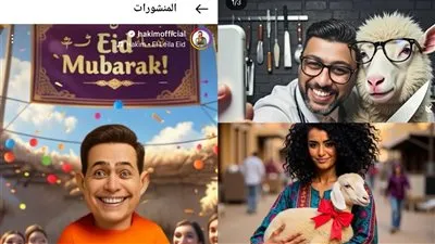 نجوم الفن يستخدمون الذكاء الاصطناعي لـ تهنئة الجمهور بعيد الأضحي