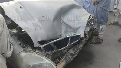 سيارة ملاكي تصدم سيارة رئيس مجلس مدينة طامية بالفيوم دون إصابات