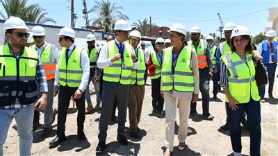 محافظ الفيوم ورئيسة وفد الاتحاد الأوروبي يتفقدان مشروع إحلال وتجديد محطة معالجة الصرف الصحي بقرية أبو جنشو