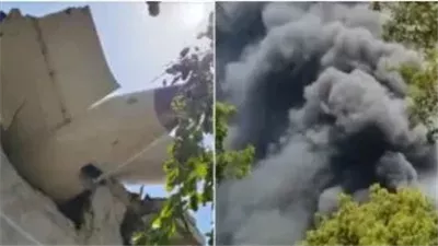 عاجل ـ أكبر كارثة جوية في تاريخ الهند..لحظة سقوط طائرة بوينغ 787 ومصرع جميع الركاب 