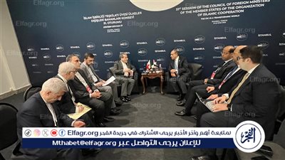 وزير الخارجية والهجرة يلتقي بنظيره الإيراني في أسطنبول