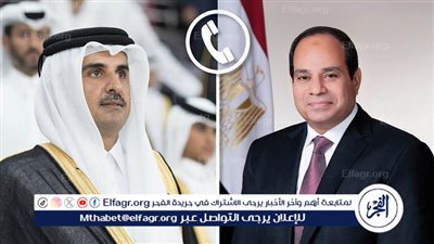عاجل| الرئيس السيسي يُجري اتصالا هاتفيا بأمير قطر