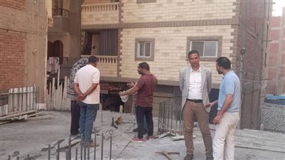  إزالة فورية لأعمال بناء مخالف لشروط الترخيص بحى المستشارين في الزقازيق