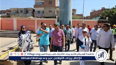محافظ المنيا يتفقد محطة رفع صرف صحي بردنوها لخدمة 30 ألف مواطن بمركز مطاي