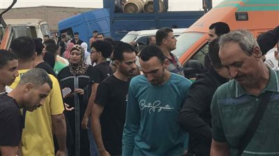 20 مصابًا في تصادم سيارة نقل بأتوبيس عمال على طريق بورسعيد الإسماعيلية