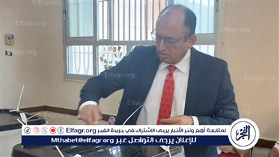 رئيس جامعة حلوان يدلي بصوته في انتخابات مجلس الشيوخ