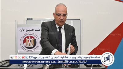 وزير الري يُدلي بصوته في انتخابات الشيوخ.. ويوجه التحية لجميع القائمين على تنظيم العملية الانتخابية
