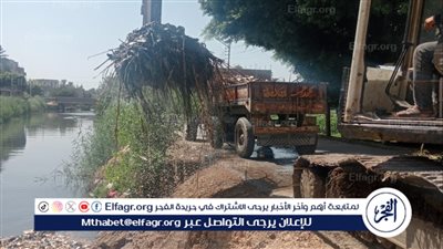 حملة مكبرة لتطهير الترع والمصارف بمركز أبنوب فى أسيوط