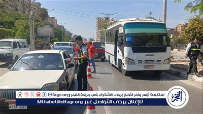 حملة مشتركة للكشف تعاطي المواد المخدرة والمخالفات المرورية بشارع الجيش بالمنصورة 