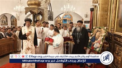صور.. الأنبا يواقيم يترأس القداس بكنيسة العذراء مريم بإسنا جنوب الأقصر
