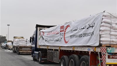 الهلال الأحمر المصري يسيّر القافلة الـ21 من «زاد العزة» إلى غزة محملة بأكثر من 3500 طن مساعدات