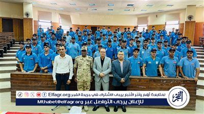 رئيس جامعة الدلتا التكنولوجية يتفقد فعاليات دورة التربية العسكرية رقم (٤٩) لطلاب الجامعة