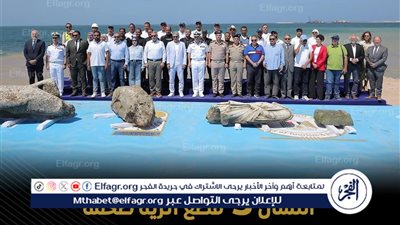 مصر تنتشل 3 تماثيل أثرية ضخمة من قاع البحر المتوسط في أبو قير بالإسكندرية