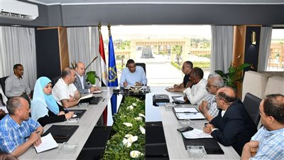 محافظ أسوان يترأس اجتماع للتنسيق مع الوزارات والجهات المختصة بشأن وادى النقرة بمركز نصر النوبه