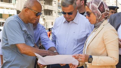 محافظ الإسكندرية يتفقد مشروع توسعة طريق الحرية أبو قير 
