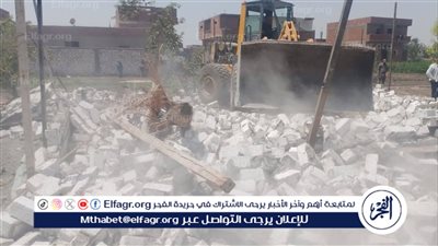 إزالة 38 حالة تعدي على أراضي زراعية وأملاك دولة فى أسيوط 