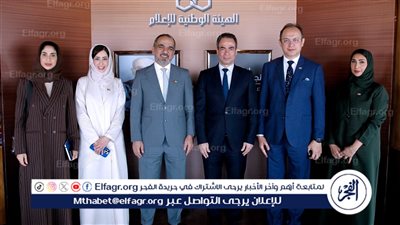 وفد إماراتي برئاسة جمال الكعبي يزور استديو نجيب محفوظ بماسبيرو