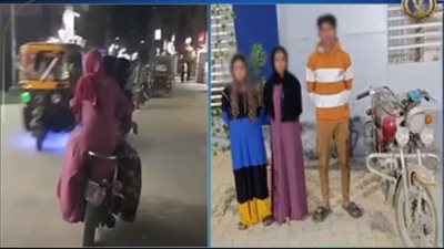 ضبط متهور استعرض دراجته النارية في شوارع سوهاج 