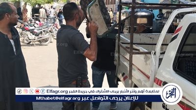 حملة مكبرة لإزالة الإشغالات والتعديات على حرم الطريق بمركز أبوتيج بأسيوط 