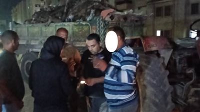 ضبط والتحفظ علي جرار زراعي محمل بالمخلفات تمهيدا لالقائها بأماكن غير مخصصه لذلك بالمنوفية