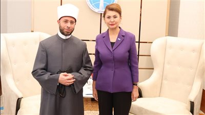 بكازاخستان وزيرة ثقافة كازاخستان تستقبل وزير الأوقاف المصري 