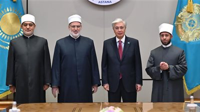 رئيس جمهورية كازاخستان يستقبل وزير الأوقاف ووكيل الأزهر ومفتي الديار المصرية
